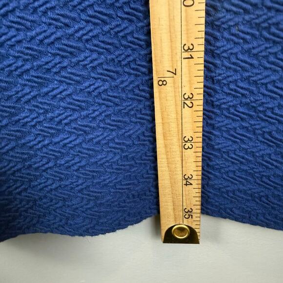 Ganni Anthropologie Lousa Shift Dress Women's Small Cobalt Blue Textured Knit - Picture 8 of 8